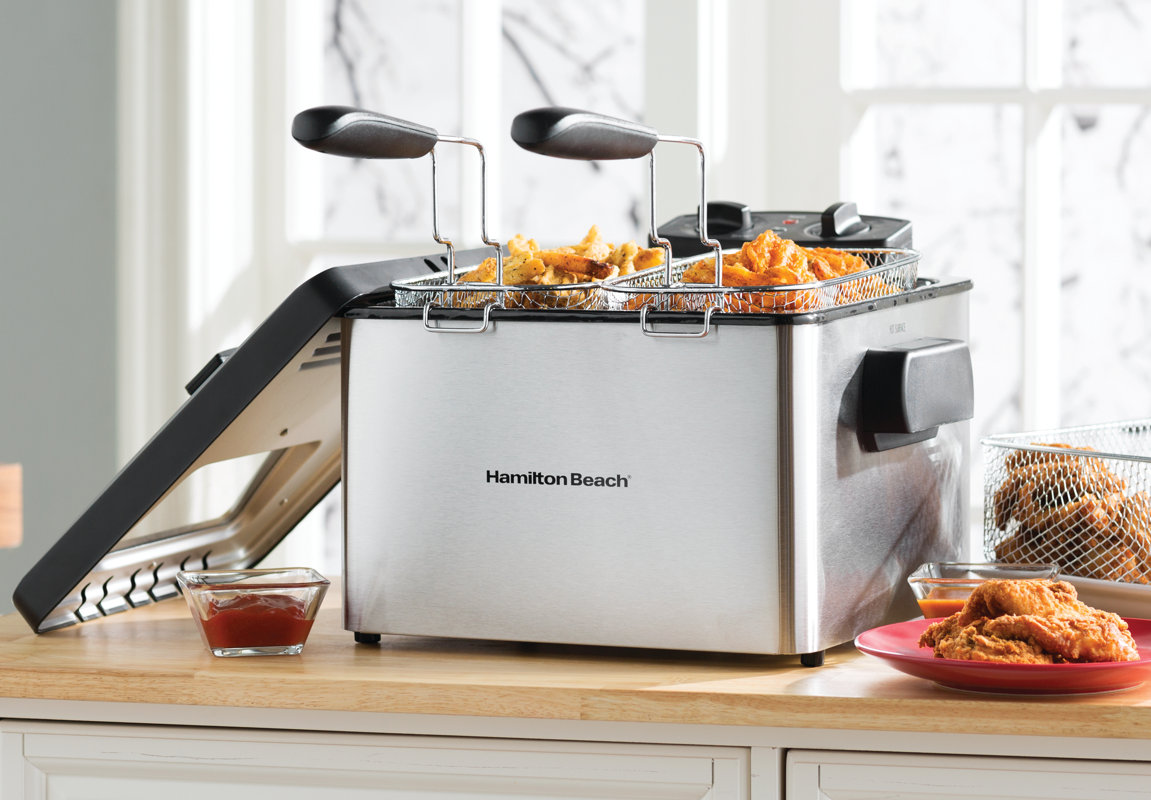 Hamilton Beach 2.84 Liter Triple Basket Deep Fryer & Reviews Wayfair